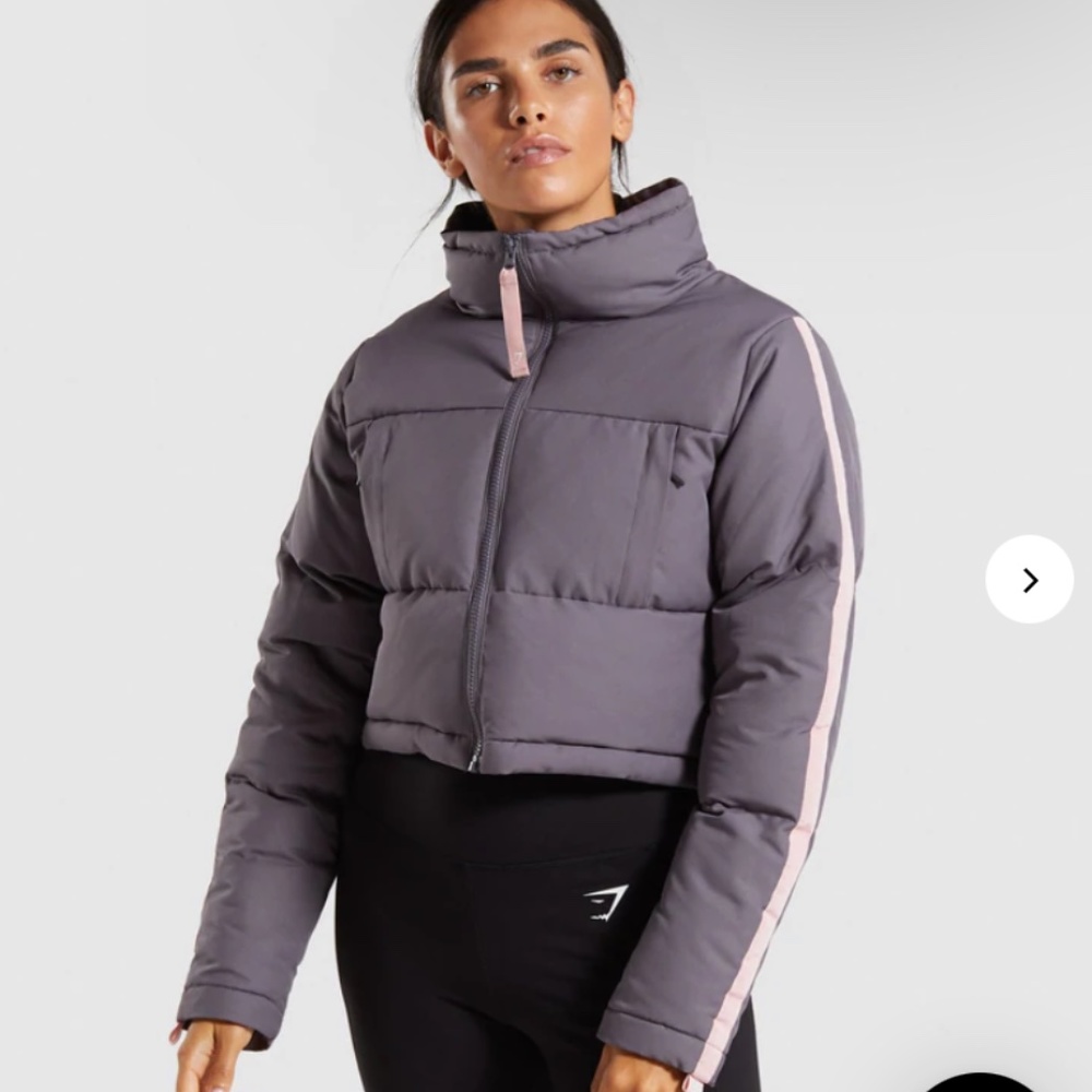 Gymshark slate cropped jacket